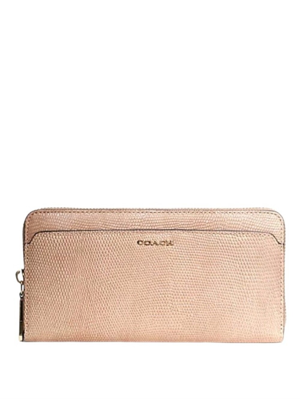 💛 Coach Madison Metallic Gold Glitter Lizard Envelope Accordion Wallet